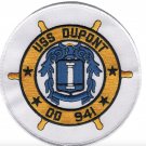 4.5" USS NAVY DUPONT DD 941 EMBROIDERED PATCH