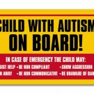 5" Child With Autism on Board In Case Of Emergency auto sticker decal usa made