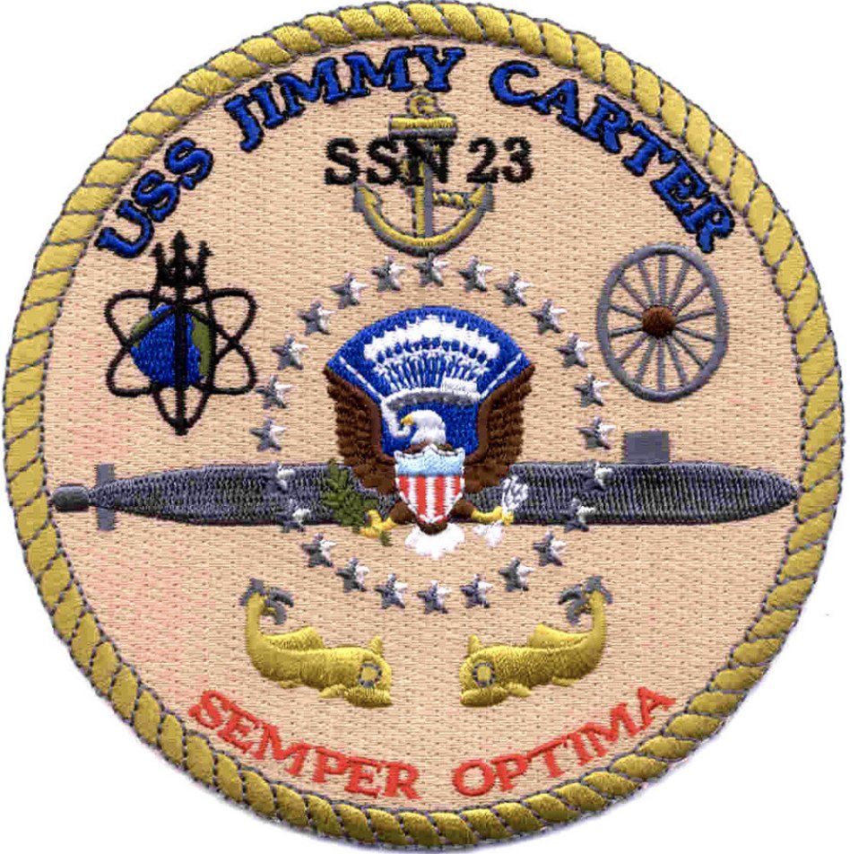 5" NAVY USS SSN-23 JIMMY CARTER EMBROIDERED PATCH