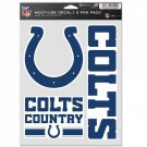 3.5" indianapolis colts nfl football team logo 3 fan pack decal set usa made