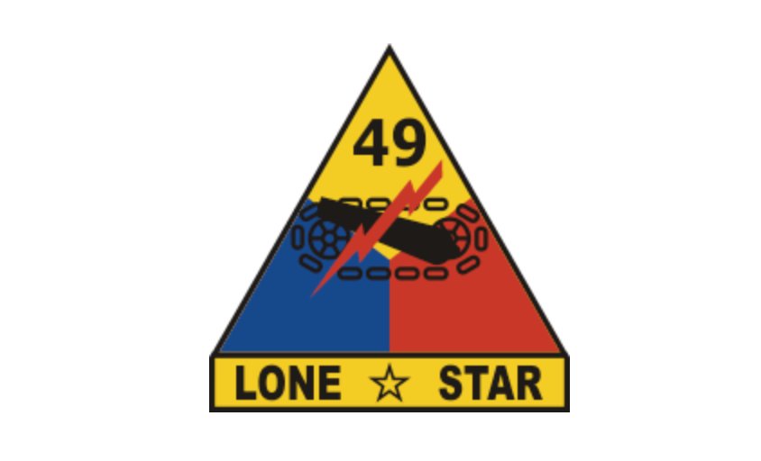4" 49th armored division lone star army bumper sticker decal usa made