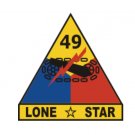 4" 49th armored division lone star army bumper sticker decal usa made