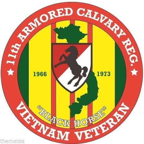 ARMY VIETNAM VETERAN 11TH ARMORED CAVALRY BUMPER CAR STICKER DECAL