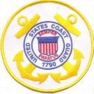 4" USCG COAST GUARD SEMPER PARATUS 1790 ANCHORS LOGO ROUND EMBROIDERED PATCH