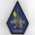 4.5" NAVY VAQ-139 E/A-18G COFFIN BLUE COUGARS EAS EMBROIDERED JACKET PATCH