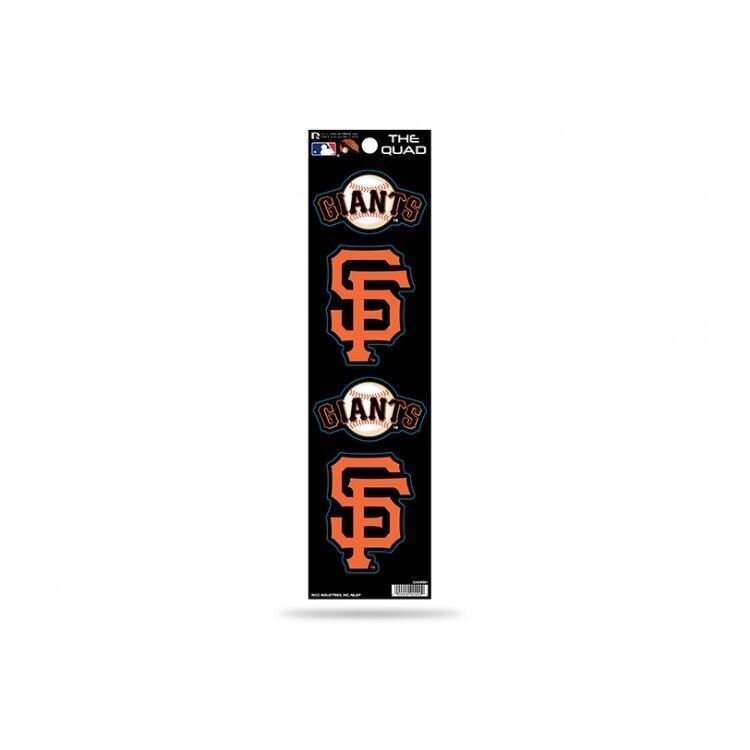 San Francisco Giants Logo MLB Baseball Quad Decal Car Auto Set Stickers USA made