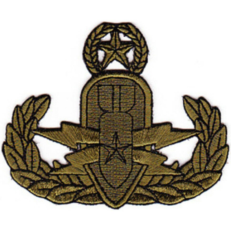 5" NAVY MASTER EOD EXPLOSIVE ORDNANCE DISPOSAL EMBROIDERED OD PATCH