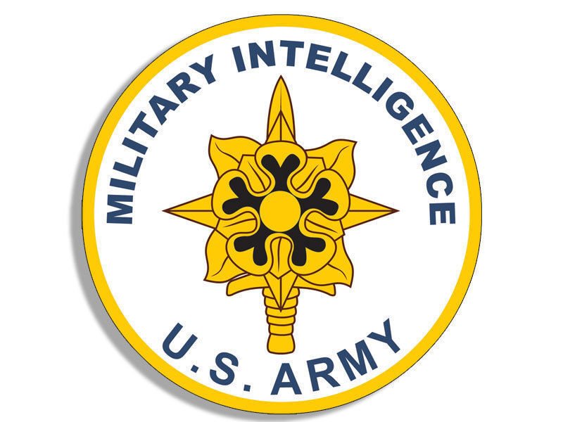 4" us army military intelligence insignia logo bumper sticker decal usa