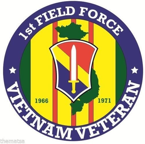 ARMY VIETNAM VETERAN 1ST FIELD FORCE BUMPER CAR STICKER DECAL