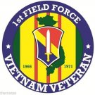 ARMY VIETNAM VETERAN 1ST FIELD FORCE BUMPER CAR STICKER DECAL