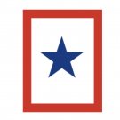 4" us blue star flag deployed family member bumper sticker decal usa made