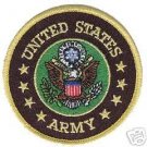 ARMY UNITED STATES ROUND BIKER VEST JACKET EMBROIDERED CLOTH PATCH