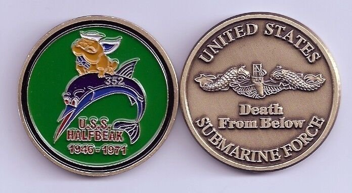 USS HALFBREAK SS-352 NAVY SUBMARINE CHALLENGE COIN