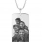 CUSTOM DOG TAG PHOTO NECKLACE: STERLING SILVER, 24K GOLD, ROSE GOLD