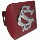 SOUTH CAROLINA GAMECOCKS CHROME EMBLEM ON GARNET USA MADE  TRAILER HITCH COVER