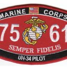 4.5" MARINE CORPS MOS 7561 UH-34 PILOT EGA EMBROIDERED PATCH