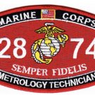 4.5" MARINE CORPS MOS 2874 METROLOGY TECHNICIAN EGA EMBROIDERED PATCH