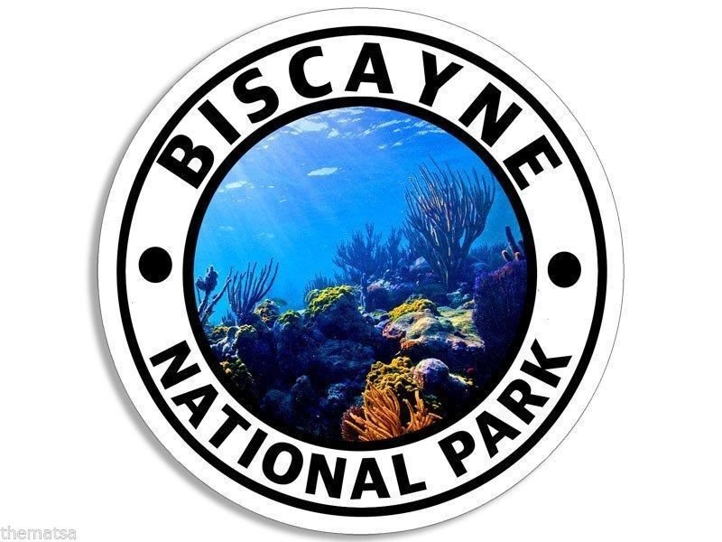 BISCAYNE NATIONAL PARK TOOLBOX CAR HELMET STICKER DECAL 4" MADE IN USA