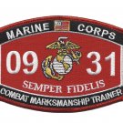4.25" MARINE CORPS MOS 0931 COMBAT MARKSMANSHIP TRAINER EMBROIDERED PATCH