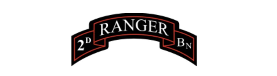 4" us army 2nd ranger battalion red & black scroll bumper sticker decal usa made