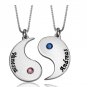YING YANG CUSTOM NECKLACE SET: STERLING SILVER, 24K GOLD, ROSE GOLD