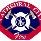 CATHEDRAL CITY FIRE DEPARTMENT 4" HELMET BUMPER STICKER DECAL USA MADE