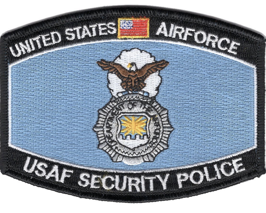 4.5" AIR FORCE SECURITY POLICE MOS EMBROIDERED PATCH