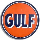 4" vintage gulf gasoline motor oil car bumper decal usa made