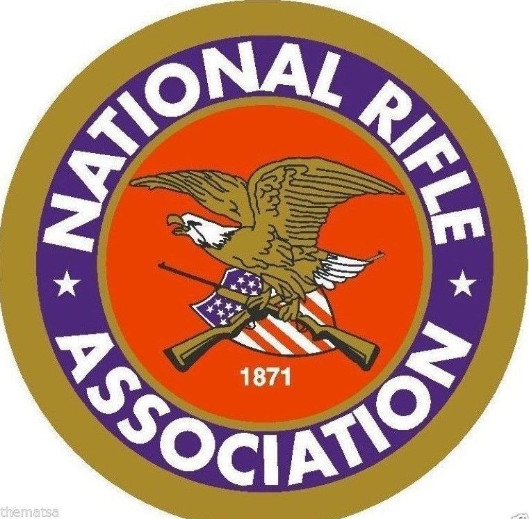 NRA NATIONAL RIFLE ASSOCIATION HELMET BUMPER STICKER DECAL MADE IN USA 3.25"