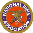 NRA NATIONAL RIFLE ASSOCIATION HELMET BUMPER STICKER DECAL MADE IN USA 3.25"