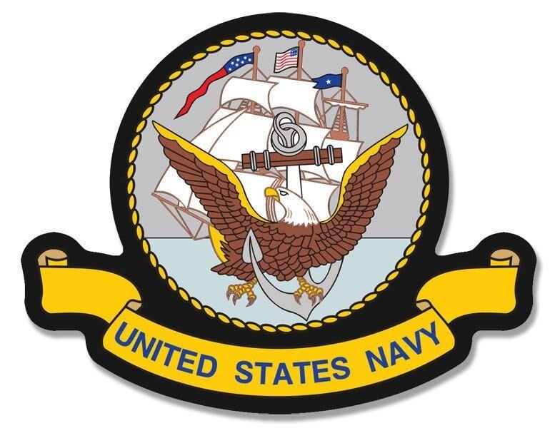 NAVY MILITARY LOGO 4" BUMPER STICKER DECAL MADE IN USA