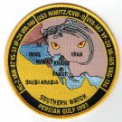 4.5" NAVY CVN-68 CVW-9 1993 OWS CRUISE YELLOW EMBROIDERED JACKET PATCH