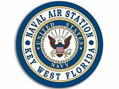 4" NAVY NAVAL AIR STATION KEY WEST FLORIDA CAR  BUMPER STICKER DECAL USA MADE