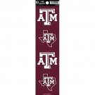 texas a&m aggies ncaa college spirit car auto sticker decal quad set usa made