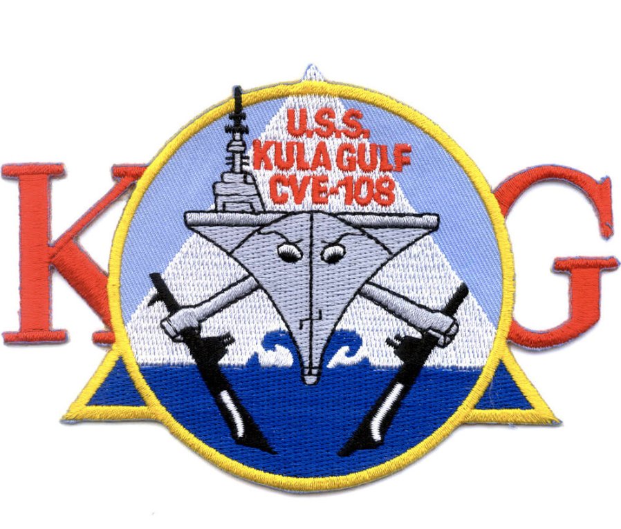 5.25" NAVY USS CVE-108 KULA GULF EMBROIDERED PATCH