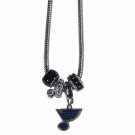 st. louis blues licensed nhl euro bead necklace with 18" chain