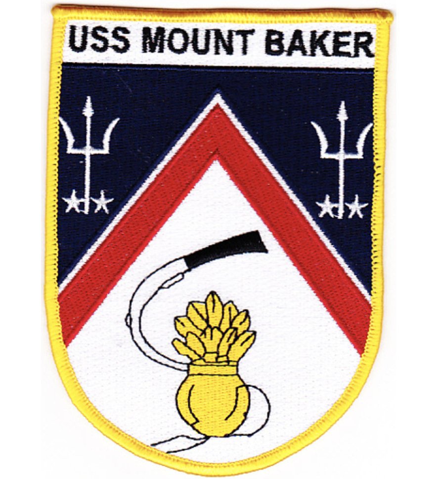 5" NAVY USS AE-34 MOUNT BAKER EMBROIDERED PATCH