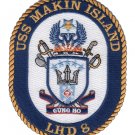 5" NAVY USS MAKIN ISLAND LHD-8 EMBROIDERED PATCH