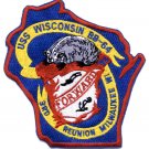 5.75" NAVY USS BB-64 WISCONSIN 3RD REUNION MILWAUKEE WI EMBROIDERED PATCH