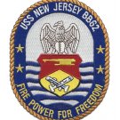 5" USS NAVY BB-62 NEW JERSEY EMBROIDERED PATCH