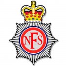 4" NFS NATIONAL FIRE SERVICE UK HELMET EMBLEM BUMPER DECAL STICKER USA MADE