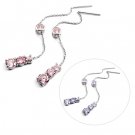 24897-Sterling silver ear pins with Rhinestones