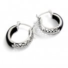 24440-sterling silver platium plated with agate earring