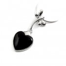 24451-sterling silver platium plated with rhinestoe pendant