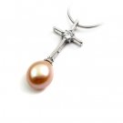 24460-Sterling silver with pearl pendant