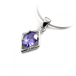24466-Sterling silver with rhinestoe pendant