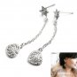 24512-sterling silver with  rhinestoe earring