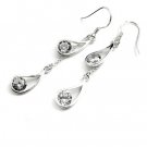 24520-sterling silver with  rhinestoe earring