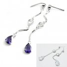 24522-sterling silver with  rhinestoe earring