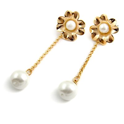 24587-alloy with artificail gemstone earring